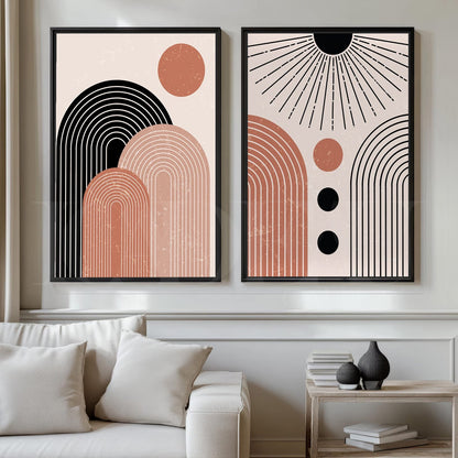 Abstract Art Couple Canvas Duo