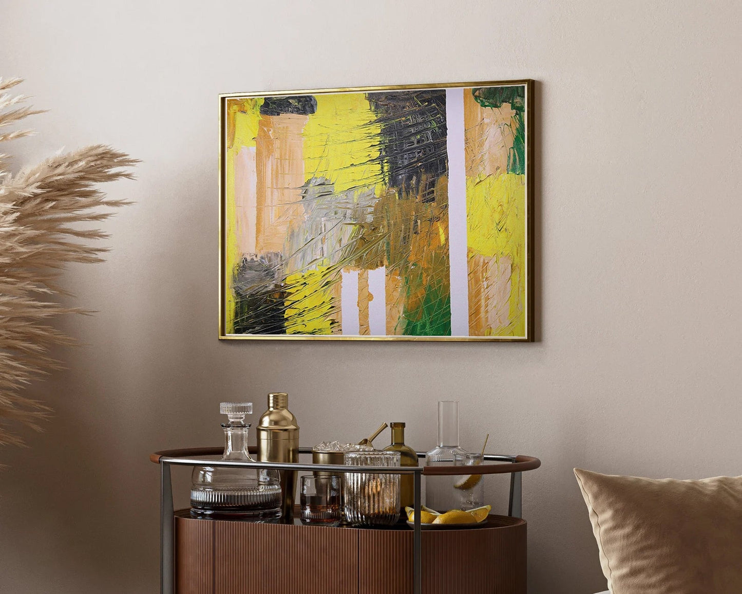 Colorful Abstract Bum Abstract Painting.