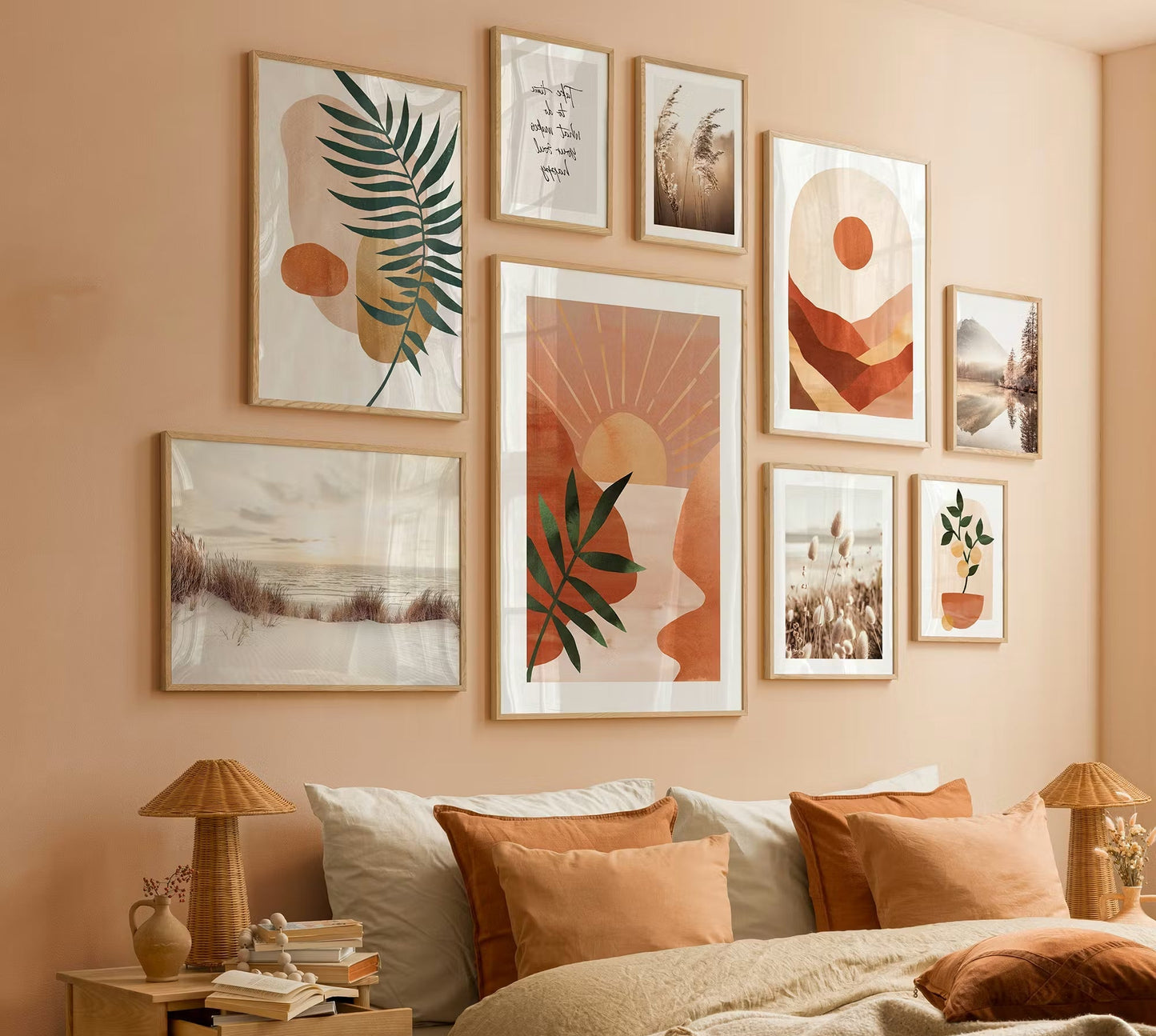 Abstract Winter Tones Wall Art.
