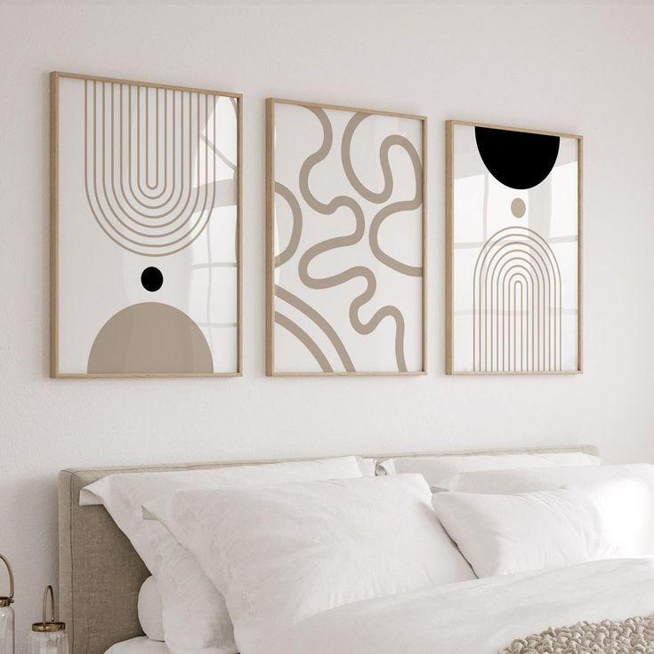set of 3 minimlist art.