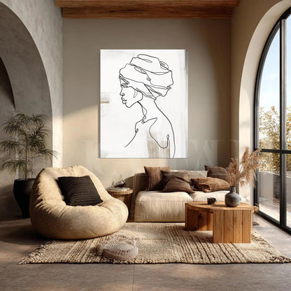 Line texture Canvas print.