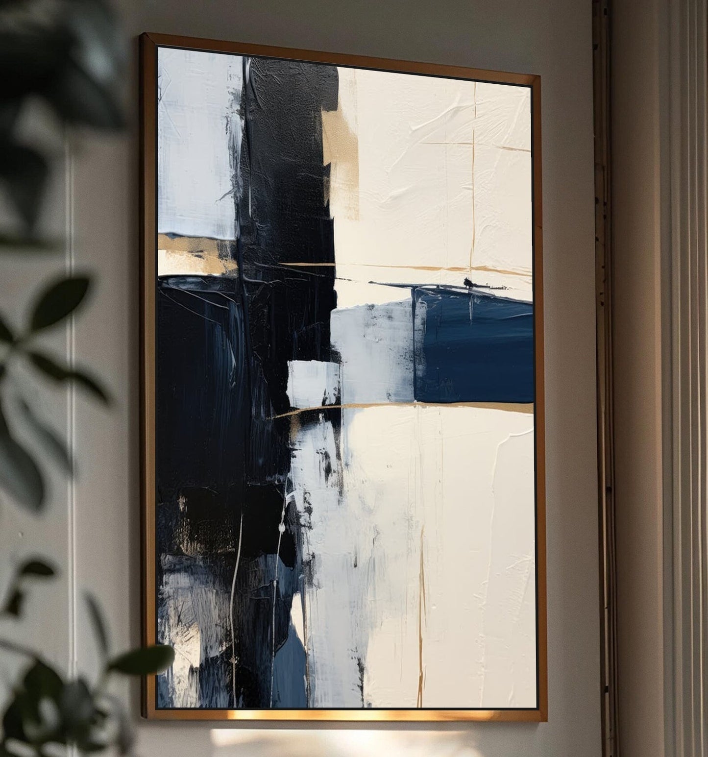 Abstract STROCKS Framed Canvas.