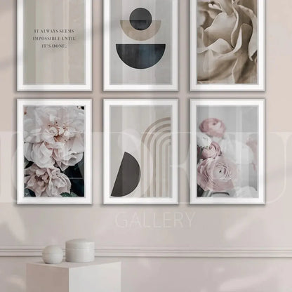 Abstract AND FLOWERS Wall Art.