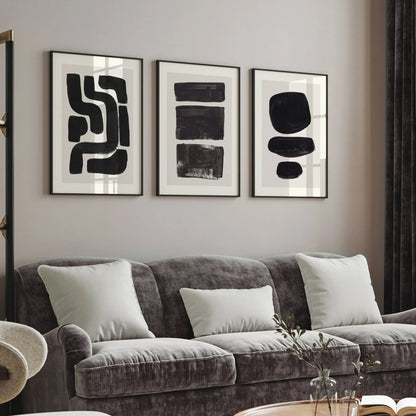 Ink Maze Wall Art Set of 3.