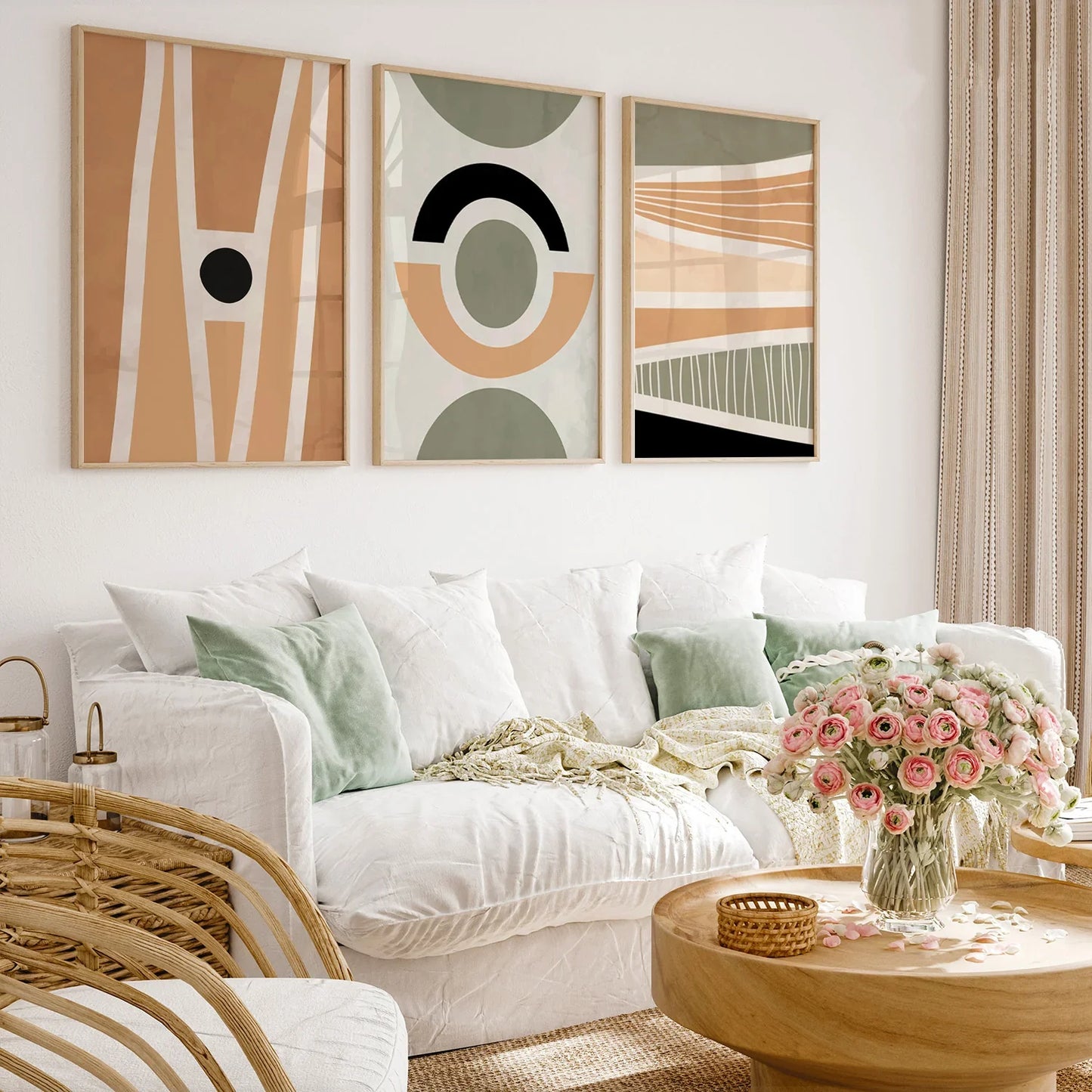 Mid Century Art Set of 3.