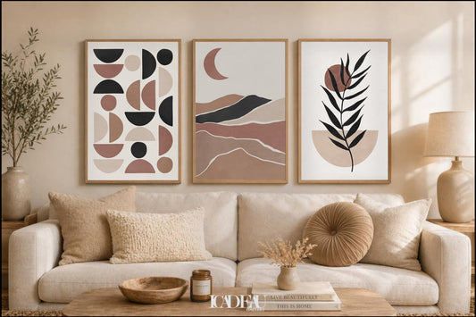 Boho Print Set of 3 Printable Gallery Wall Set.