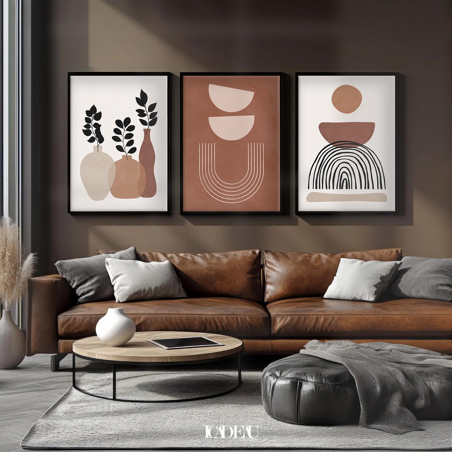 Neutral Beige Wall Art Set.