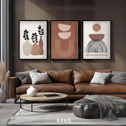 Neutral Beige Wall Art Set.