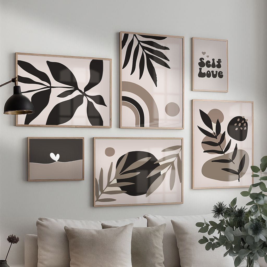 boho tones abstract wall art