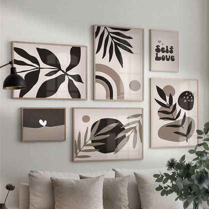 boho tones abstract wall art