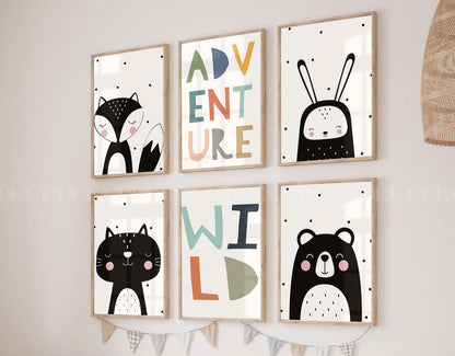 Set of 6, Adventure Children's Room Decoration Wall Pictures Pictures